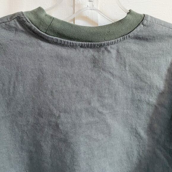 Aritzia Wilfred Piaf Elastic Gathered Crop Top - Gray/Green XS - Picture 11 of 12